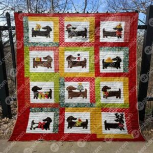 Merry Doxie Quilt Blanket Ypm0  Quilt
